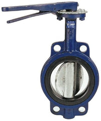 NIBCO - 3" Pipe, Wafer Butterfly Valve - Lever Handle, Cast Iron Body, EPDM Seat, 200 WOG, Ductile Iron Disc, Stainless Steel Stem - Americas Industrial Supply