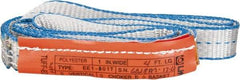 Lift-All - 4' Long x 1" Wide, 1,600 Lb Vertical Capacity, 1 Ply, Polyester Web Sling - 1,250 Lb Choker Capacity, Silver (Color) - Americas Industrial Supply