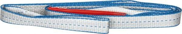 Lift-All - 6' Long x 1" Wide, 1,600 Lb Vertical Capacity, 1 Ply, Polyester Web Sling - 1,250 Lb Choker Capacity, Silver (Color) - Americas Industrial Supply