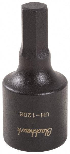Blackhawk by Proto - 1/2" Drive, 7/16" Impact Hex Bit Socket - 4-5/8" OAL - Americas Industrial Supply