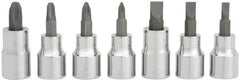 Blackhawk by Proto - 7 Piece, 3/8" Drive Screwdriver Bit Socket Set - #2 to #4 Phillips - Americas Industrial Supply