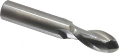 Onsrud - 1/2" Cutting Diam x 1-1/8" Length of Cut, 2 Flute, Upcut Spiral Router Bit - Uncoated, Right Hand Cut, Solid Carbide, 3" OAL x 1/2" Shank Diam, Ball End Taper, 30° Helix Angle - Americas Industrial Supply