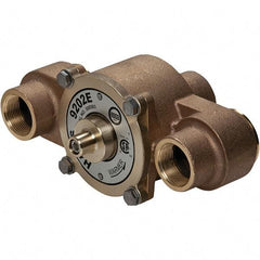 Haws - 1-1/4" Inlet, 10" Long x 5" Wide x 7" High, Brass Plumbed Wash Station Tempering Valve - Compatible with Combination Drench Shower & Eye/Face Wash Stations - Americas Industrial Supply