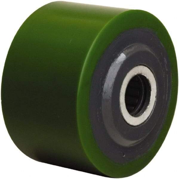 Hamilton - 3-1/4 Inch Diameter x 2 Inch Wide, Polyurethane on Cast Iron Caster Wheel - 575 Lb. Capacity, 2-1/4 Inch Hub Length, 1/2 Inch Axle Diameter, Straight Roller Bearing - Americas Industrial Supply
