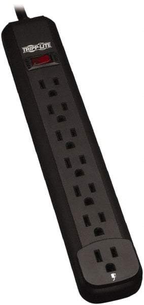 Tripp-Lite - 7 Outlets, 120 VAC15 Amps, 12' Cord, Power Outlet Strip - Keyhole, Tab Mount, 5-15 NEMA Configuration, 11.6" Strip - Americas Industrial Supply