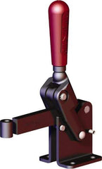 De-Sta-Co - 2,248 Lb Holding Capacity, Vertical Handle, Manual Hold Down Toggle Clamp - 90° Handle Movement, 120° Bar Opening, Solid Bar, Flanged Base, Oxide Finish, Forged Alloy Steel - Americas Industrial Supply