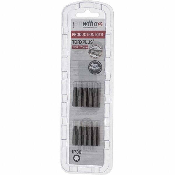 Wiha - 1/4" Drive IP30 Torx Plus Screwdriver Bit - 1" OAL, Insert Bit - Americas Industrial Supply