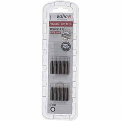 Wiha - 1/4" Drive IP30 Torx Plus Screwdriver Bit - 1" OAL, Insert Bit - Americas Industrial Supply