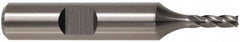 Cleveland - 7/8", 1-7/8" LOC, 3/4" Shank Diam, 4-1/8" OAL, 4 Flute, High Speed Steel Square End Mill - Single End, TiCN Finish, Spiral Flute, 30° Helix, Centercutting, Right Hand Cut, Right Hand Flute, Series HG-4C - Americas Industrial Supply