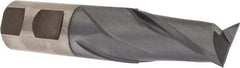 Cleveland - 1", 1-5/8" LOC, 1" Shank Diam, 4-1/2" OAL, 2 Flute, High Speed Steel Square End Mill - Single End, TiCN Finish, Spiral Flute, 30° Helix, Centercutting, Right Hand Cut, Right Hand Flute, Series HG-2 - Americas Industrial Supply