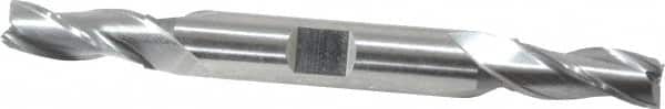 Cleveland - 5/16", 3/4" LOC, 3/8" Shank Diam, 3-1/2" OAL, 3 Flute, High Speed Steel Square End Mill - Double End, Uncoated, Spiral Flute, 30° Helix, Centercutting, Right Hand Cut, Right Hand Flute, Series HD-3 - Americas Industrial Supply