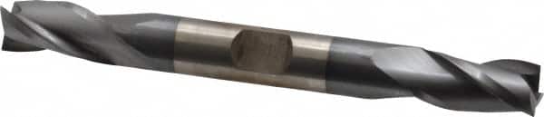 Cleveland - 3/8", 3/4" LOC, 3/8" Shank Diam, 3-1/2" OAL, 3 Flute, High Speed Steel Square End Mill - Double End, TiCN Finish, Spiral Flute, 30° Helix, Centercutting, Right Hand Cut, Right Hand Flute, Series HD-3 - Americas Industrial Supply