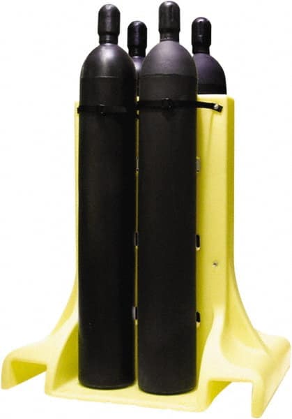 Enpac - Gas Cylinder Carts, Racks, Stands & Holders Type: Four Cylinder Floor Stand Rack Fits Cylinder Diameter: 11-3/8 (Inch) - Americas Industrial Supply