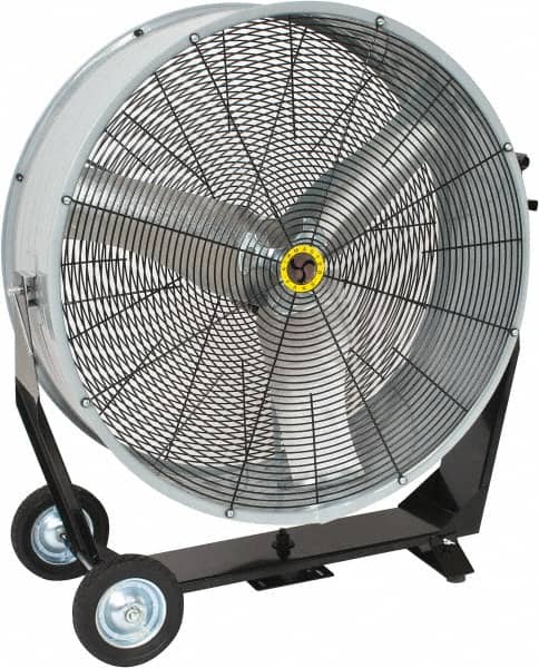 Airmaster - 36" Blade, Direct Drive, 1/2 hp, 11,200, 8,090 CFM, Man Cooler - 115 Volts, 2 Speed, Single Phase - Americas Industrial Supply