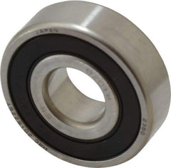 SKF - 12mm Bore Diam, 32mm OD, Double Seal Deep Groove Radial Ball Bearing - 10mm Wide, 1 Row, Round Bore, 3,100 Nm Static Capacity, 5,510 Nm Dynamic Capacity - Americas Industrial Supply