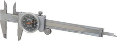Fowler - 0" to 4" Range, 0.001" Graduation, 0.1" per Revolution, Dial Caliper - Black Face, 1.18" Jaw Length - Americas Industrial Supply