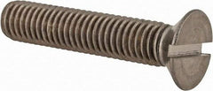 Value Collection - M8x1.25 Metric Coarse, 40mm OAL Slotted Drive Machine Screw - Flat Head, Grade 18-8 & A2 Stainless Steel, Uncoated, Without Washer - Americas Industrial Supply