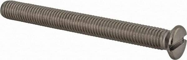 Value Collection - M10x1.50 Metric Coarse, 100mm OAL Slotted Drive Machine Screw - Flat Head, Grade 18-8 & A2 Stainless Steel, Uncoated, Without Washer - Americas Industrial Supply