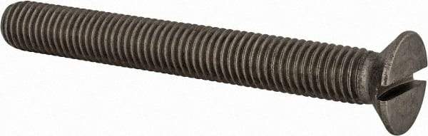 Value Collection - M12x1.75 Metric Coarse, 100mm OAL Slotted Drive Machine Screw - Flat Head, Grade 18-8 & A2 Stainless Steel, Uncoated, Without Washer - Americas Industrial Supply