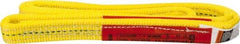 Lift-All - 3' Long x 1" Wide, 6,200 Lb Vertical Capacity, 2 Ply, Polyester Web Sling - 4,900 Lb Choker Capacity, Yellow - Americas Industrial Supply