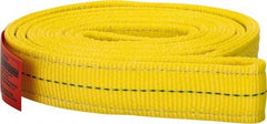 Lift-All - 6' Long x 2" Wide, 12,200 Lb Vertical Capacity, 2 Ply, Polyester Web Sling - 9,800 Lb Choker Capacity, Yellow - Americas Industrial Supply