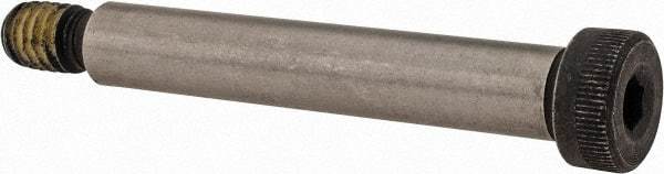 Value Collection - 3/8" Shoulder Diam x 2-1/4" Shoulder Length, 5/16-18 UNC, Hex Socket Shoulder Screw - 4140 Alloy Steel with Nylon Locking Patch, 1/4" Head Height x 9/16" Head Diam - Americas Industrial Supply