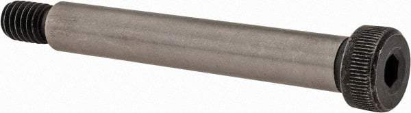 Value Collection - 3/8" Shoulder Diam x 2-1/2" Shoulder Length, 5/16-18 UNC, Hex Socket Shoulder Screw - 4140 Alloy Steel with Nylon Locking Patch, 1/4" Head Height x 9/16" Head Diam - Americas Industrial Supply