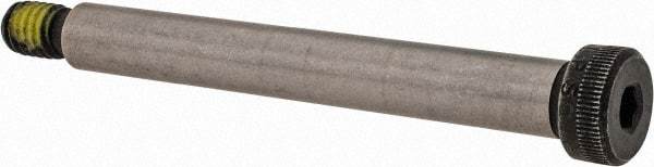 Value Collection - 3/8" Shoulder Diam x 3" Shoulder Length, 5/16-18 UNC, Hex Socket Shoulder Screw - 4140 Alloy Steel with Nylon Locking Patch, 1/4" Head Height x 9/16" Head Diam - Americas Industrial Supply