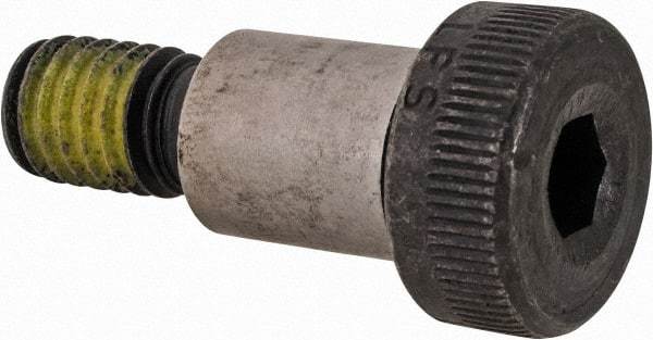 Value Collection - 1/2" Shoulder Diam x 5/8" Shoulder Length, 3/8-16 UNC, Hex Socket Shoulder Screw - 4140 Alloy Steel with Nylon Locking Patch, 5/16" Head Height x 3/4" Head Diam - Americas Industrial Supply