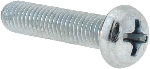 Value Collection - #10-32 UNF, 7/8" Length Under Head Phillips Drive Machine Screw - Round Head, Grade 2 Steel, Zinc-Plated Finish, Without Washer - Americas Industrial Supply