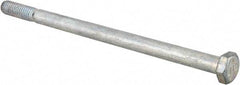 Made in USA - 5/16-18 UNC, 5-1/2" Length Under Head Hex Head Cap Screw - Partially Threaded, Grade 5 Steel, Zinc-Plated Finish, 1/2" Hex - Americas Industrial Supply