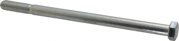 Made in USA - 3/8-16 UNC, 6" Length Under Head Hex Head Cap Screw - Partially Threaded, Grade 5 Steel, Zinc-Plated Finish, 9/16" Hex - Americas Industrial Supply