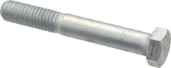 Made in USA - 1/2-13 UNC, 3-1/2" Length Under Head Hex Head Cap Screw - Partially Threaded, Grade 5 Steel, Zinc-Plated Finish, 3/4" Hex - Americas Industrial Supply