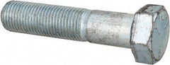 Made in USA - 1/2-20 UNF, 2-1/4" Length Under Head Hex Head Cap Screw - Partially Threaded, Grade 5 Steel, Zinc-Plated Finish, 3/4" Hex - Americas Industrial Supply