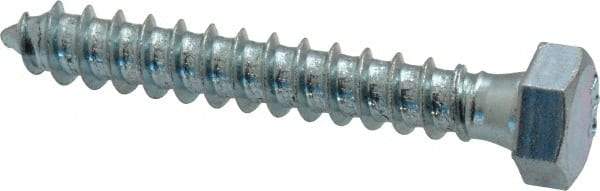 Value Collection - 3/8" Screw, 2-1/2" Length Under Head, Steel, Hex Head Lag Screw - Zinc Plated, Grade 2 - Americas Industrial Supply