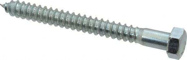 Value Collection - 1/2" Screw, 5" Length Under Head, Steel, Hex Head Lag Screw - Zinc Plated, Grade 2 - Americas Industrial Supply