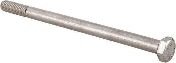 Value Collection - 5/16-18 UNC, 5" Length Under Head Hex Head Cap Screw - Grade 18-8 Stainless Steel, 1/2" Hex - Americas Industrial Supply