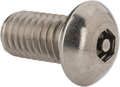 Value Collection - 3/8-16 UNC Pin In Hex Socket Drive, Button Screw - Grade 18-8 Stainless Steel, Uncoated, 3/4" Length Under Head - Americas Industrial Supply
