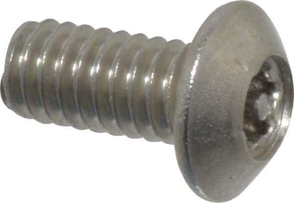 Value Collection - #8-32 UNC Pin In Torx Drive, Button Screw - Grade 18-8 Stainless Steel, Uncoated, 3/8" Length Under Head - Americas Industrial Supply