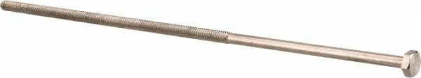 Value Collection - 1/4-20 UNC, 10" Length Under Head Hex Head Cap Screw - Partially Threaded, Grade 18-8 Stainless Steel, Uncoated, 7/16" Hex - Americas Industrial Supply