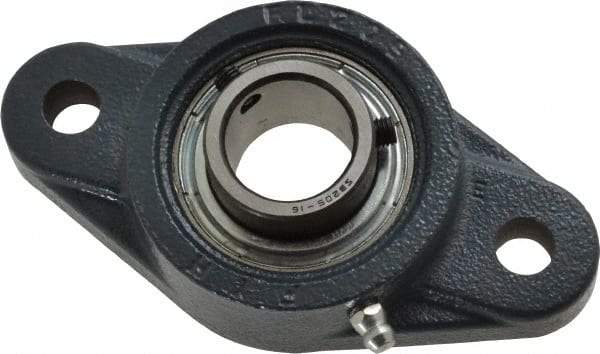 Value Collection - 4-7/8" OALBall Bearing Pillow Block - Cast Iron - Americas Industrial Supply