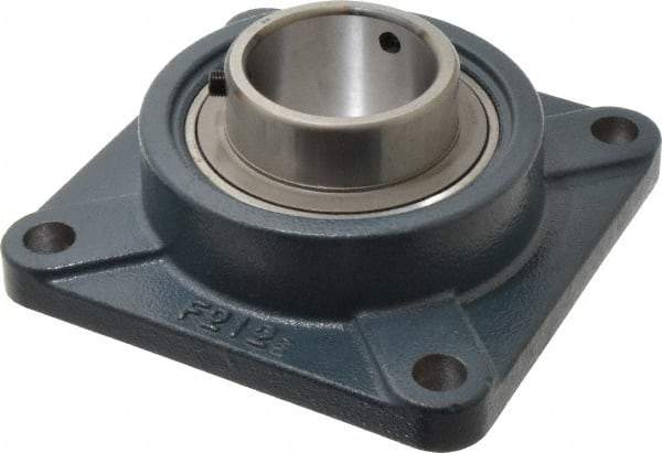 Value Collection - 6-7/8" OALBall Bearing Pillow Block - Cast Iron - Americas Industrial Supply