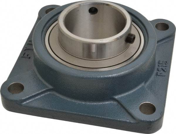 Value Collection - 7-3/4" OALBall Bearing Pillow Block - Cast Iron - Americas Industrial Supply