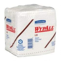 WypAll - L20 1/4 Fold General Purpose Wipes - Poly Pack, 12-1/2" x 12-1/2" Sheet Size, White - Americas Industrial Supply