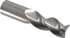 SGS - 1", 2" LOC, 1" Shank Diam, 4-1/2" OAL, 3 Flute, Solid Carbide Square End Mill - Single End, Uncoated, Spiral Flute, 38° Helix, Right Hand Cut, Right Hand Flute, Series 43 - Americas Industrial Supply