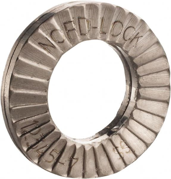 Nord-Lock - 9/16", 1.218" OD, Uncoated, Stainless Steel Wedge Lock Washer - Grade 316L, 0.592 to 0.608" ID - Americas Industrial Supply