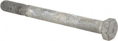 Value Collection - 3/8-16 UNC, 4" Length Under Head Hex Head Cap Screw - Partially Threaded, Grade 5 Steel, Hot Dipped Galvanized Finish, 9/16" Hex - Americas Industrial Supply