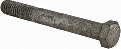 Value Collection - 7/16-14 UNC, 3-1/2" Length Under Head Hex Head Cap Screw - Partially Threaded, Grade 5 Steel, Hot Dipped Galvanized Finish, 5/8" Hex - Americas Industrial Supply