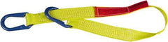 Lift-All - 18' Long x 2" Wide, 6,400 Lb Vertical Capacity, 2 Ply, Nylon Web Sling - 5,000 Lb Choker Capacity, Yellow - Americas Industrial Supply