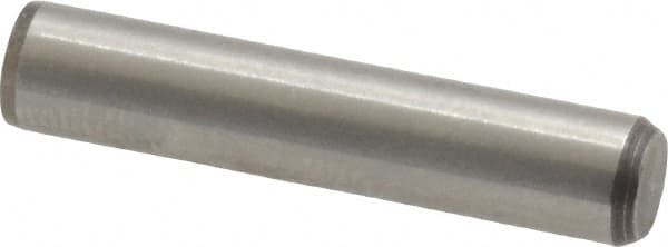 Made in USA - 1/4" Diam x 1-1/4" Pin Length 416 Stainless Steel Precision Dowel Pin - Passivated Finish, C 36-42 Hardness, 2 Beveled End - Americas Industrial Supply
